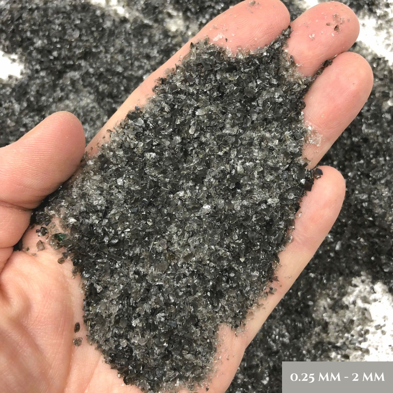 Crushed Black Obsidian Sand from Mexico for Inlay, Resin Jewelry, Mineral Art