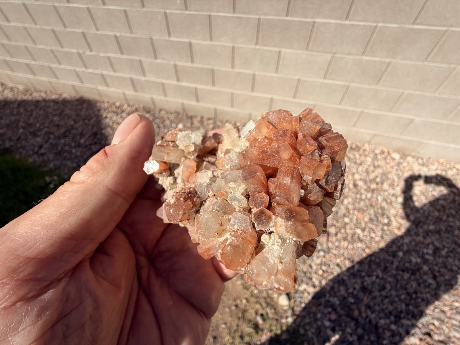 Natural Red Aragonite Crystal Cluster Specimen From Morocco, 194.4g, 4.5 Inches