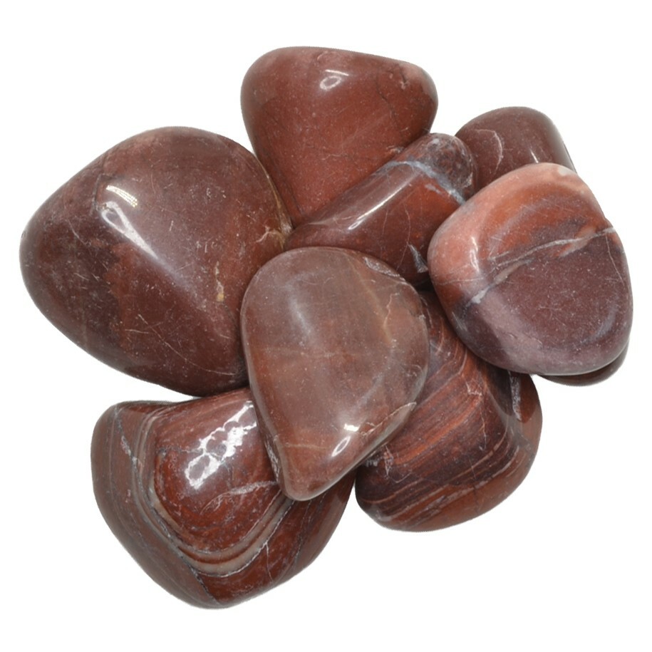 1/2 lb Red Striped Dolomite Tumbled Stones – Grade 1 – XLarge – 1.5″ to 2″