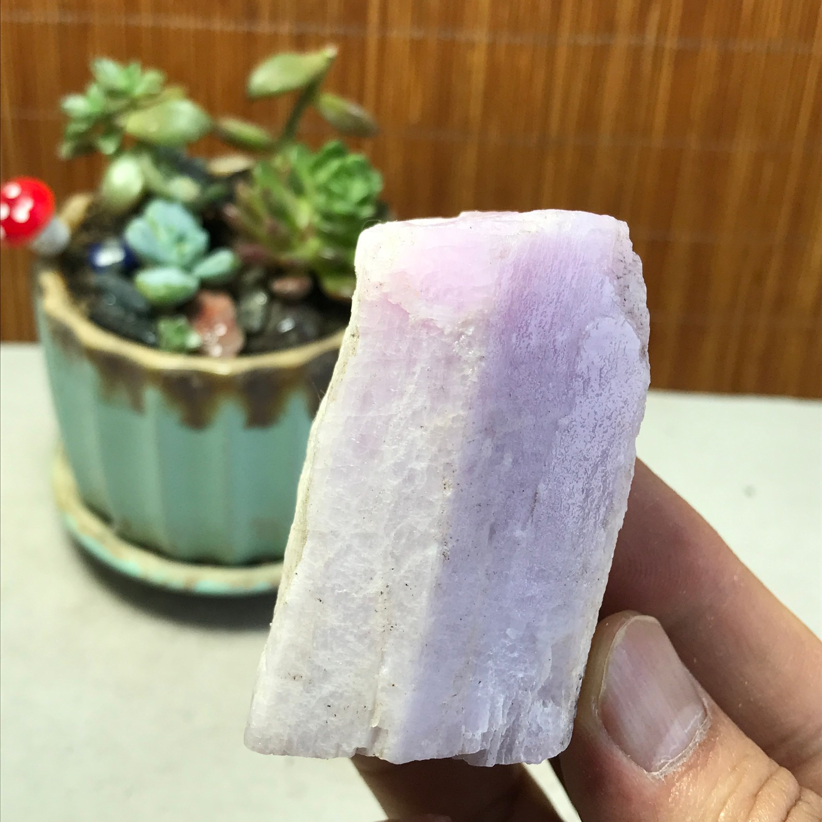 58-35-35mm NATURAL ROUGH KUNZITE PINK SPODUMENE CRYSTALS 163g A5342
