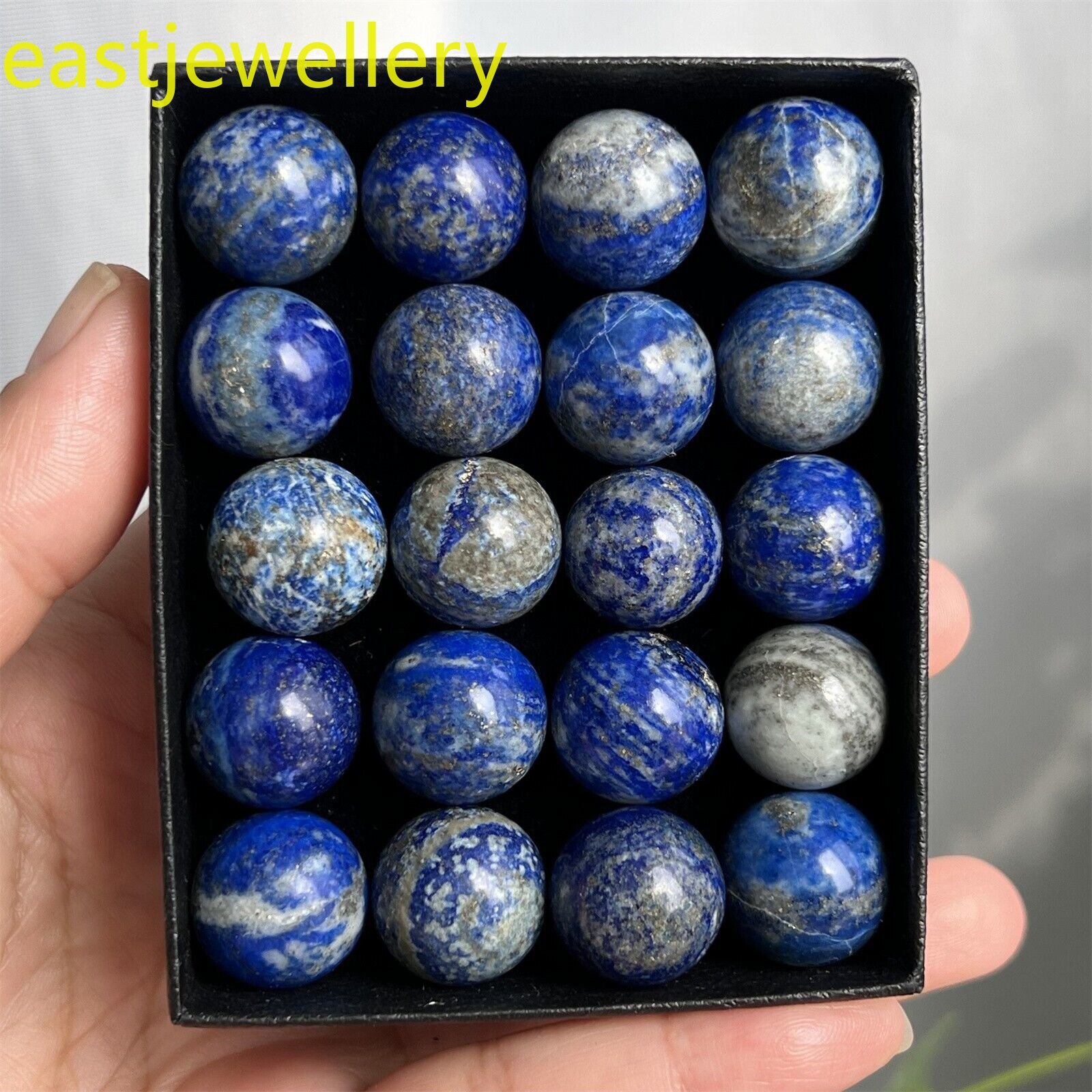 12pcs Natural Lapis Lazuli jasper ball quartz crystal carved Sphere gem 15mm+