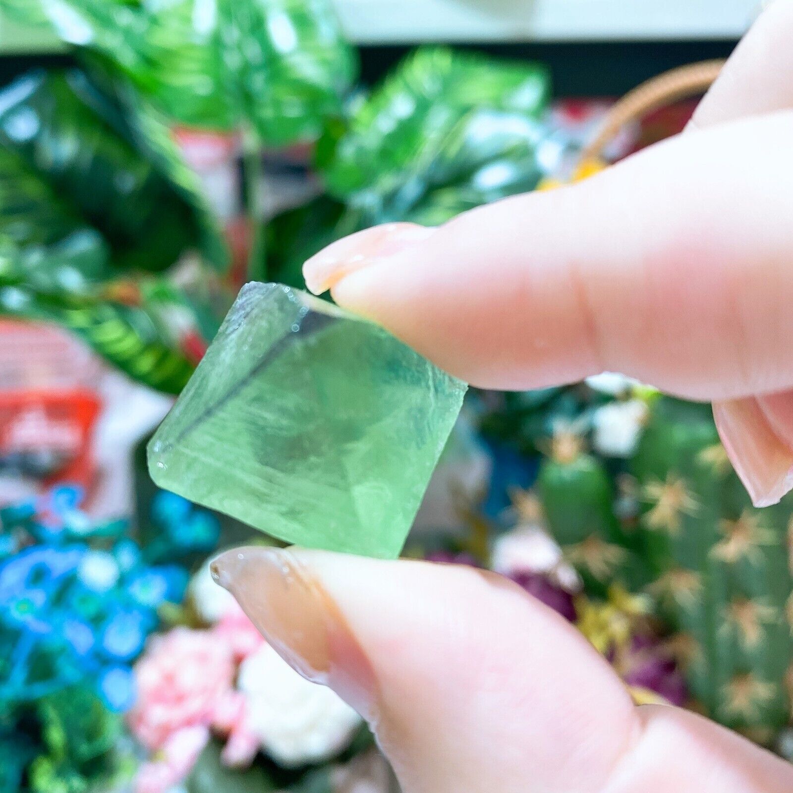 Green Fluorite Octahedron Crystals Mineral Stones Healing Reiki Meditation Craft