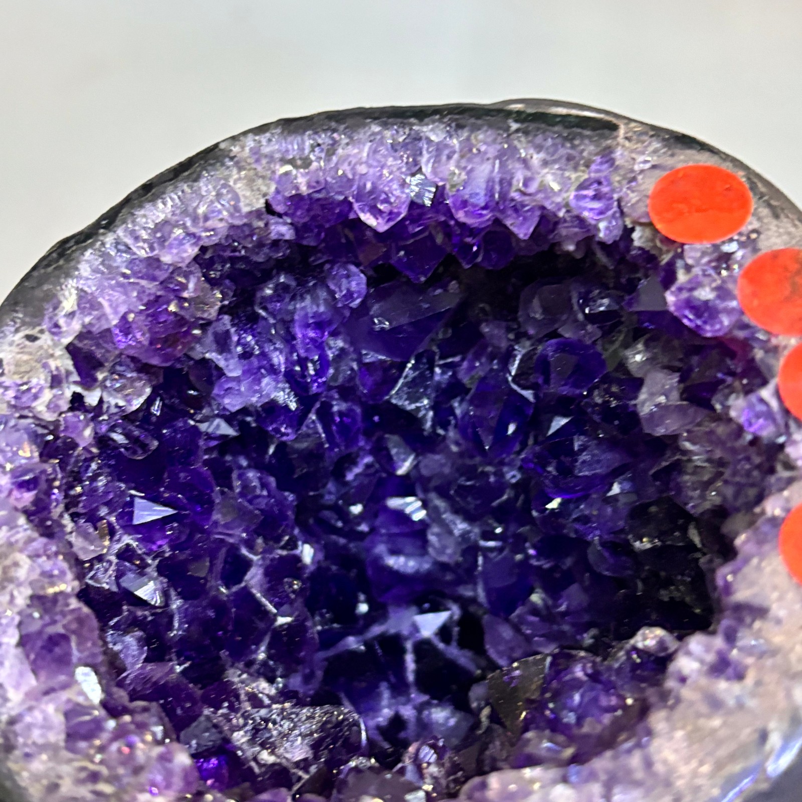 5.2LB Natural uruguay amethyst geode quartz money bag crystal +stand
