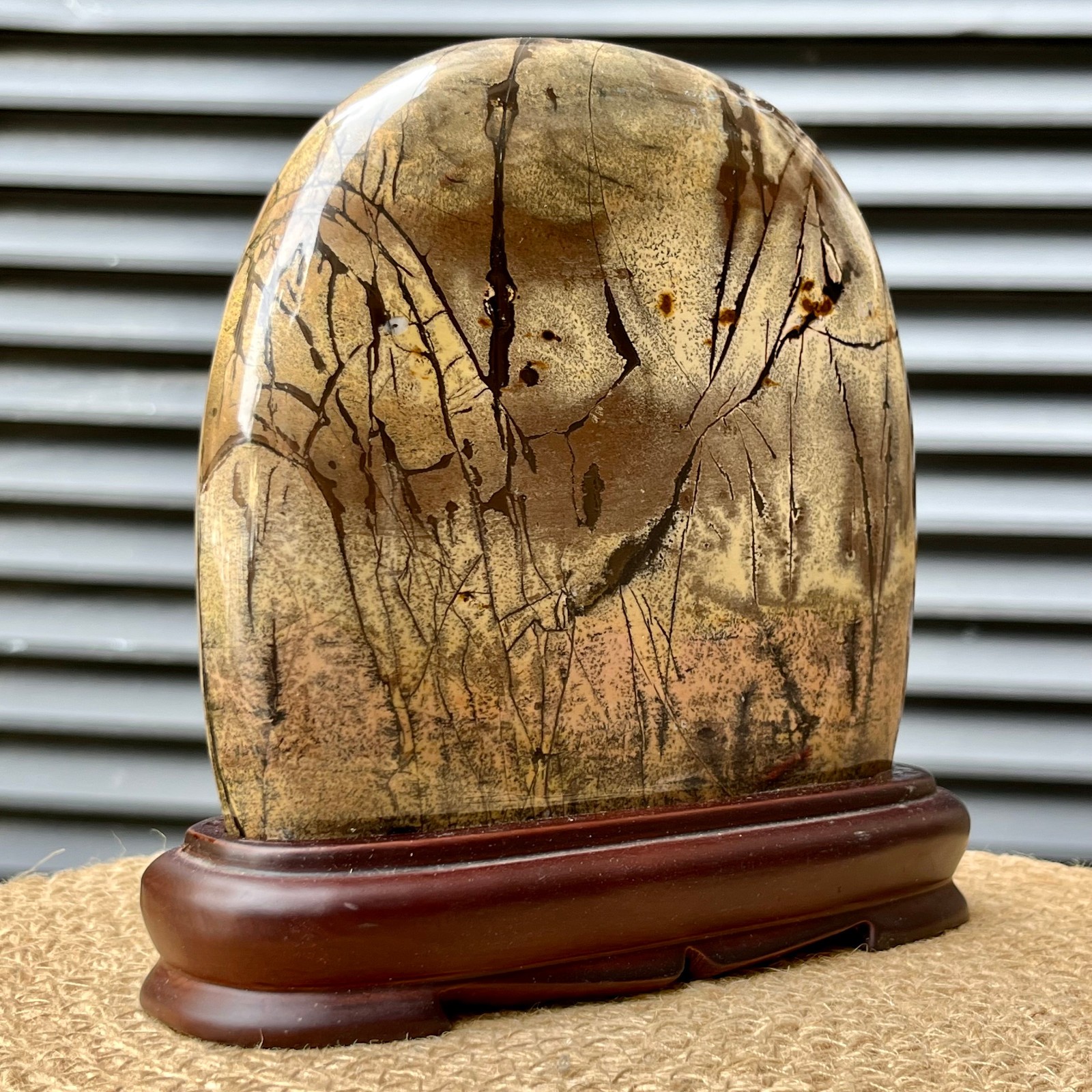 4.6 lb Traditional Scenic Stone Natural Pattern Display Home Decor
