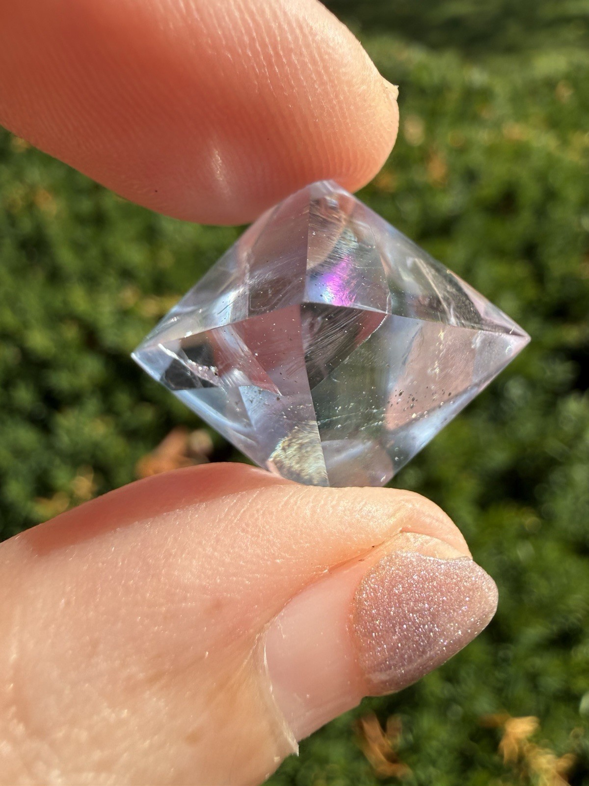 Set of 4 Fluorite Cleved Crystal Mineral Specimen Polished