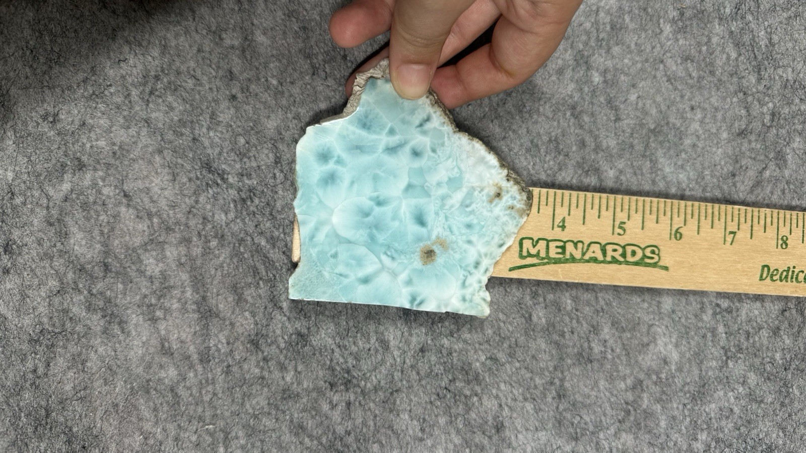 Spiritual Healing Larimar Natural Authentic Slab Rough Blue Gem Stone 98g