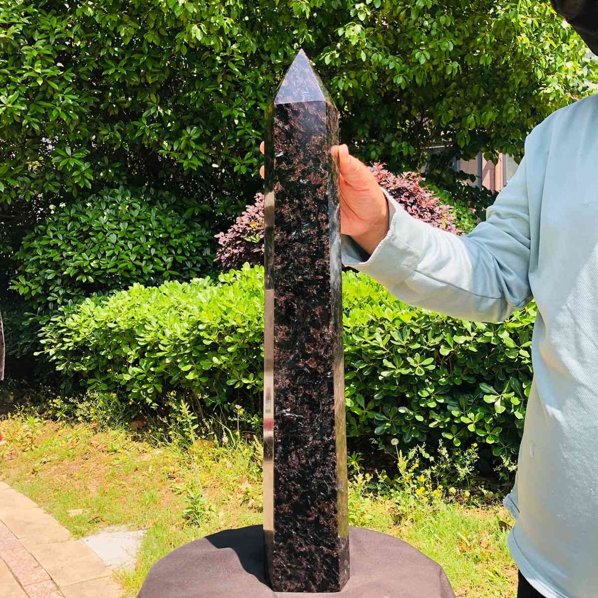 15.33LB Natural Fireworks Stone Obelisk Quartz Tower Crystal Wand Point Healing