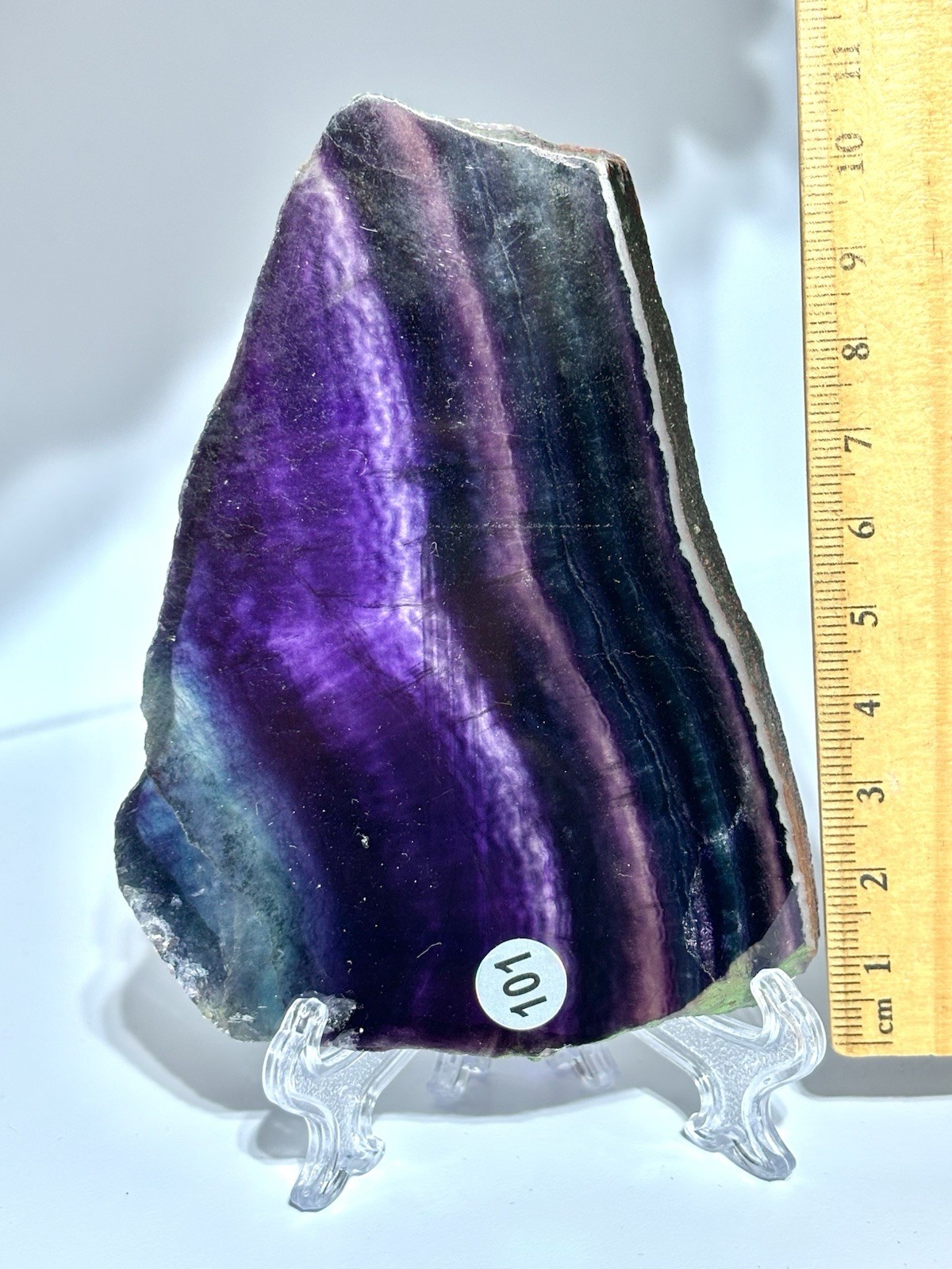 Rainbow Fluorite Crystal Freeform 10.3cm Hight | 7.5cm Width Large Slab 198g