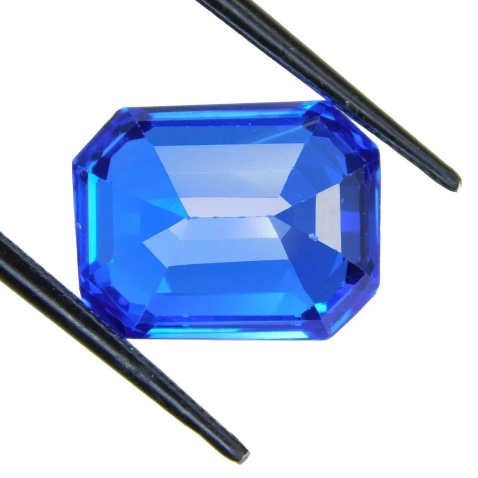 EGL Certified Natural 10 Ct+ Flawless Blue Sapphire Emerald Loose Gemstone