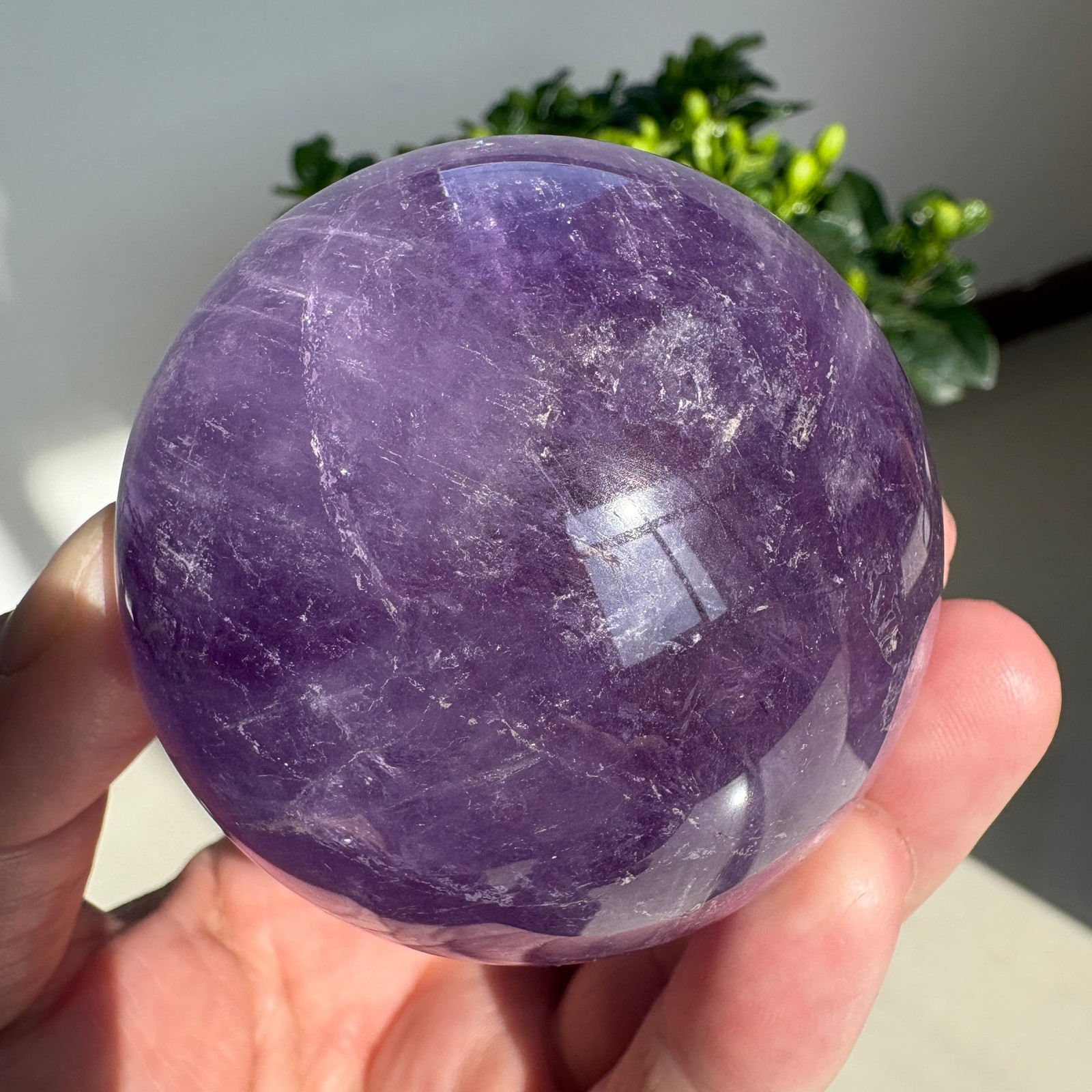 Natural Amethyst Sphere 2.5″ 380 Gram Crystal Ball Healing High Quality