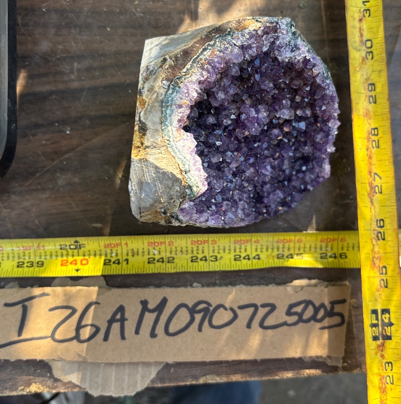 3 Pounds 2 Ounce AA amethyst cut base. See Video