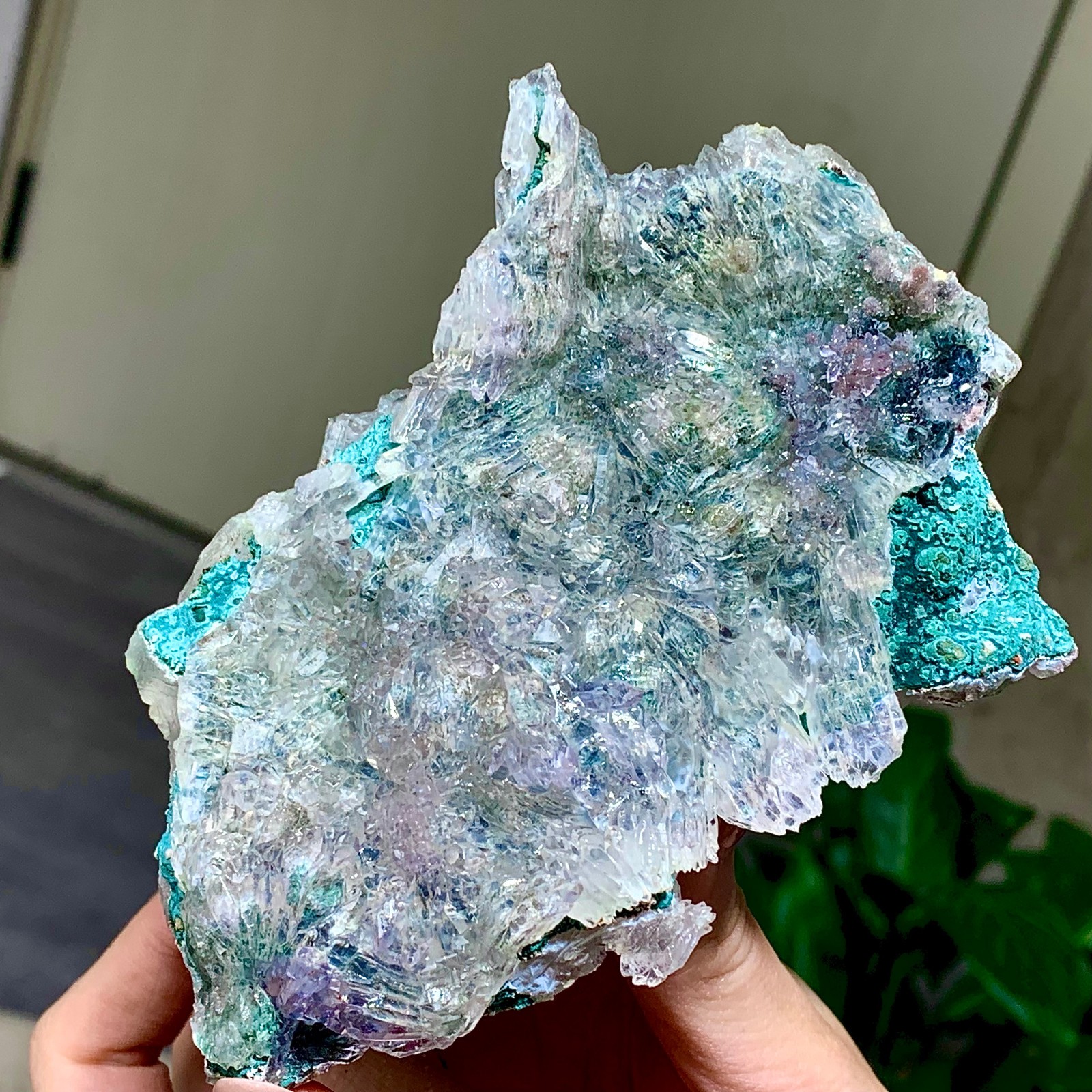168g Natural Vision Amethyst quartz cluster crystal druzy mineral specimen