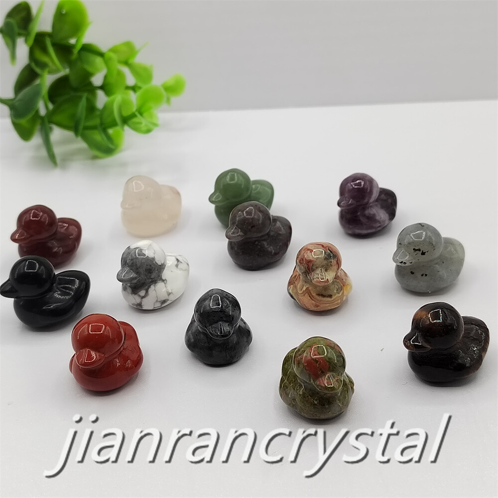 50pcs Mix Natural Quartz Crystal Duck Skull Carved Animal Skull Wholesale