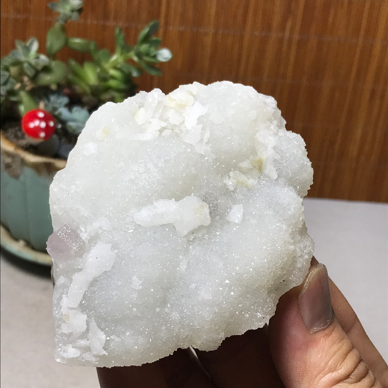 99-68-72mm Natural Light purple calcite fluorite Mineral Specimen 237g A6071