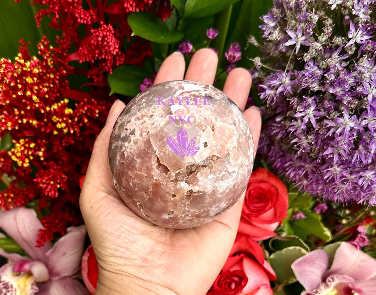 Wholesale Lot 4-5 Pcs Natural Pink Agate Sphere Crystal Ball 4.9-5 Lbs