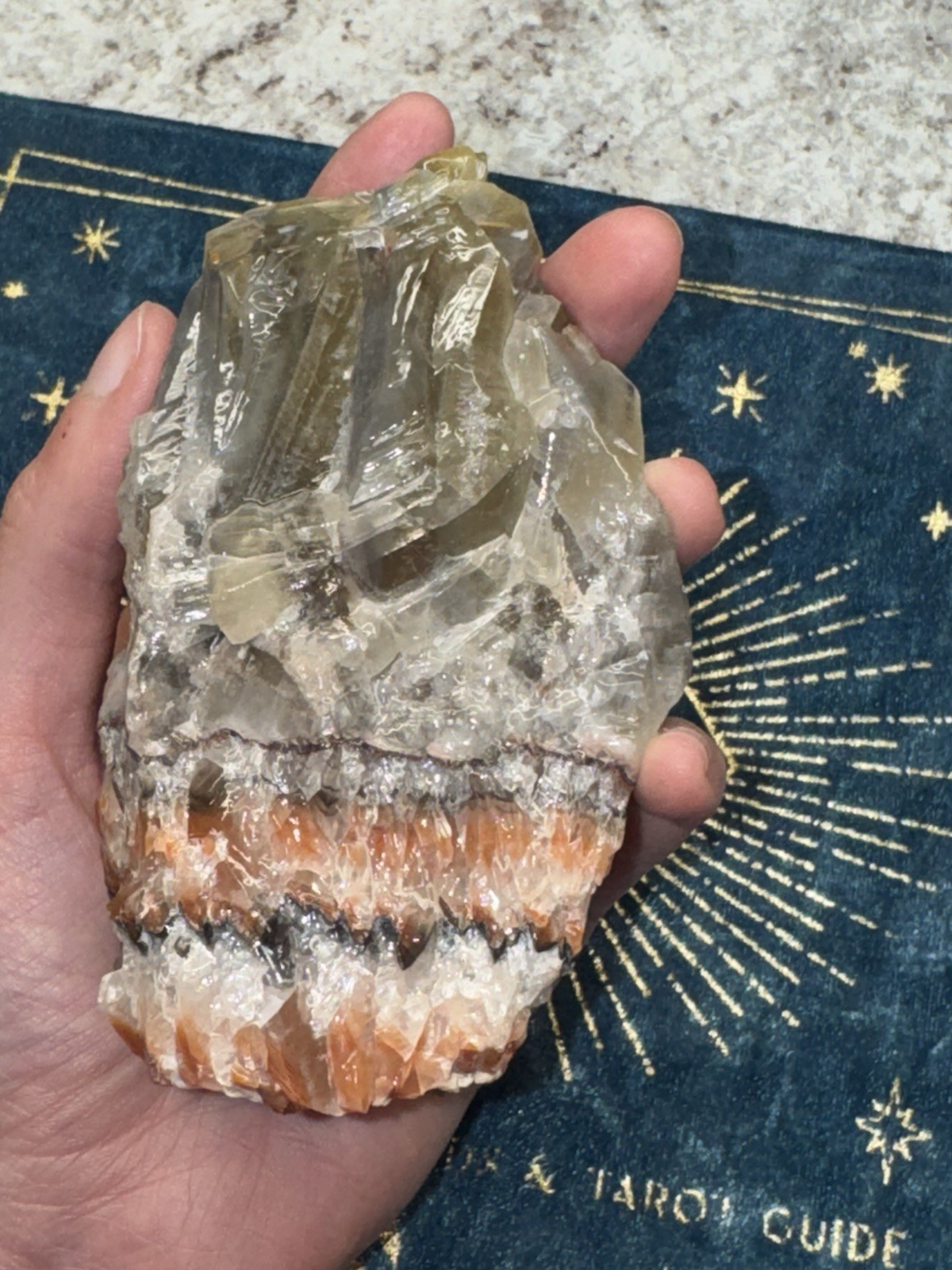 Multicolored Calcite Crystal Mineral Gemstone – 15.3 Oz