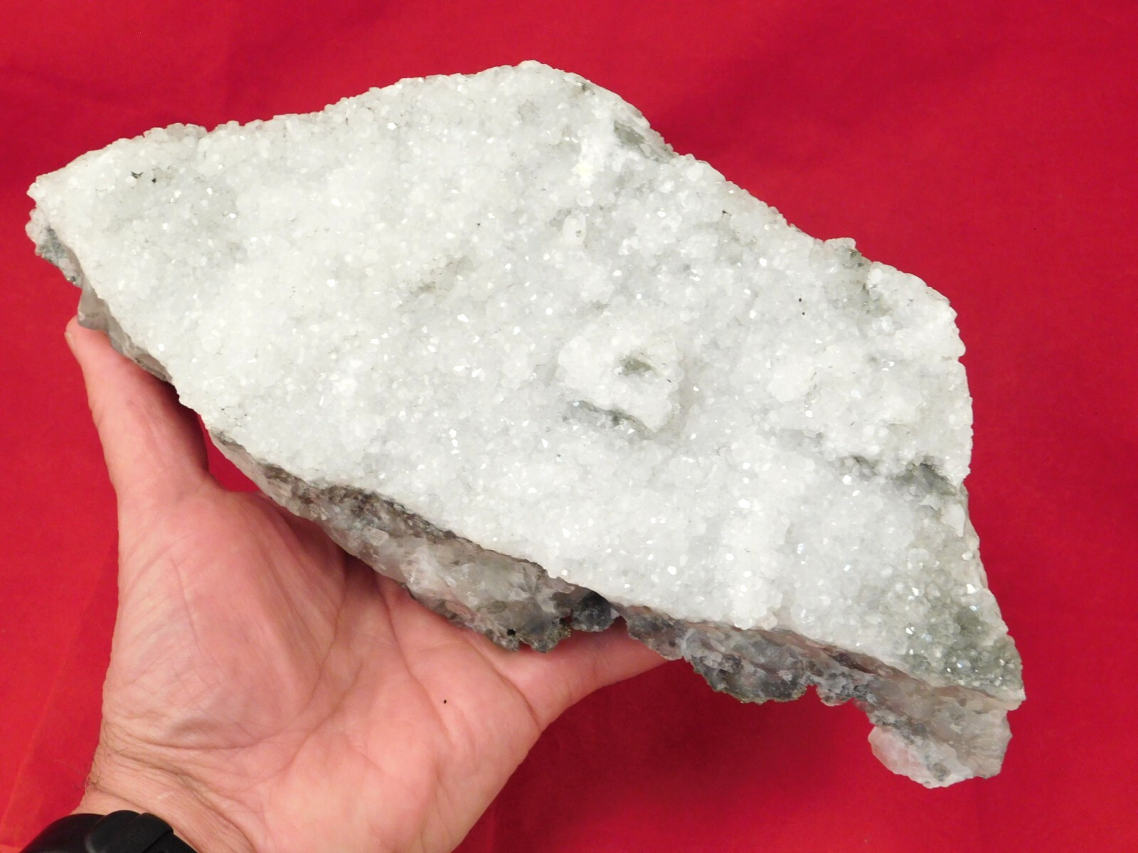 HUGE Pyrite Crystal Cluster With Fluorescent Calcite Crystals Mexico 2020gr