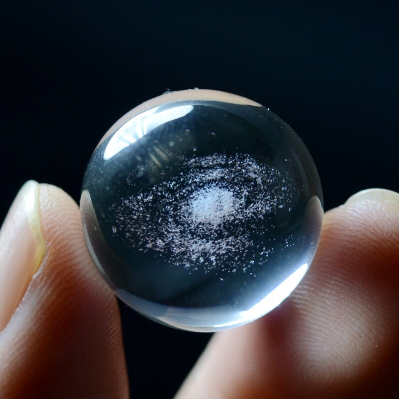 20mm New Find Rare NATURAL PRETTY universe phantom QUARTZ CRYSTAL Sphere BALL