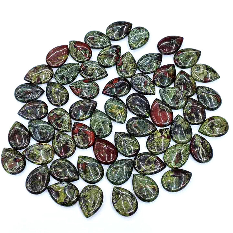 30pcs Natural Dragon Blood Stone Healing Water Droplet Gemstone for Home Decor