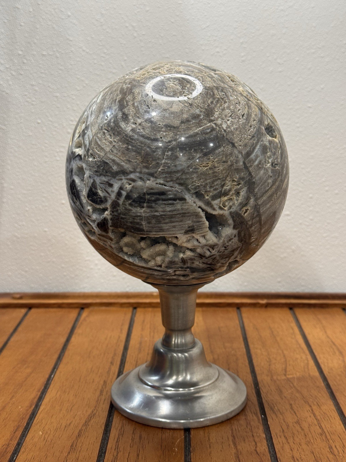 XL druzy sphalerite crystal sphere – approx. 153mm / 4.6kg