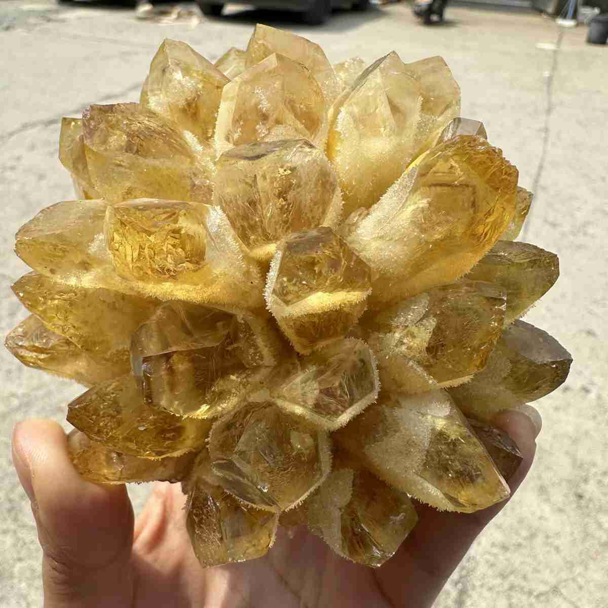 1pc natural citrine cluster Quartz Crystal specimen Mineral Healing decor 300g+