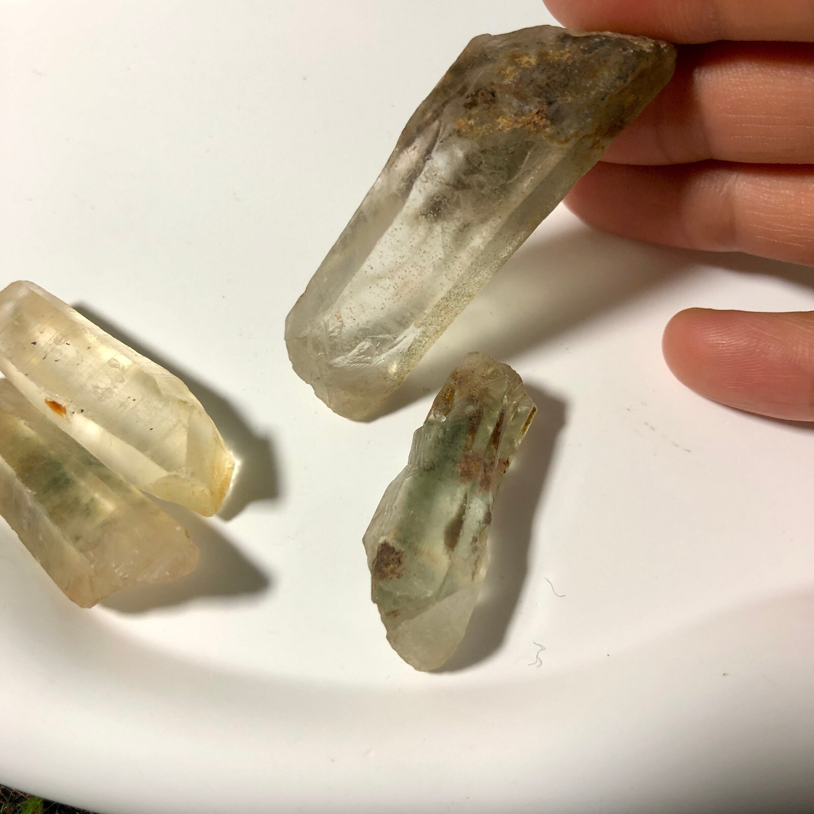 4x Brazil Ghost Phantom Quartz Crystal Energy Healing Chakras 40g 3.5-4.5cm