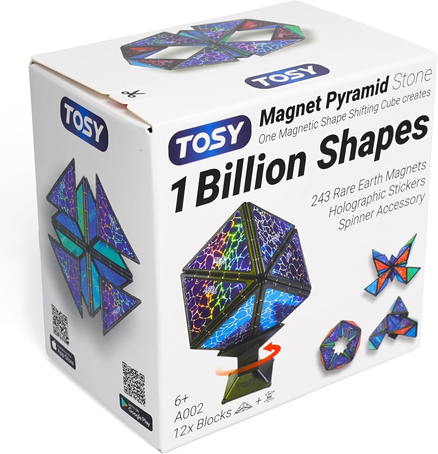 Magnet Pyramid Stone 1 Cube Transforms into 1 Billion Shapes, 14 pcs