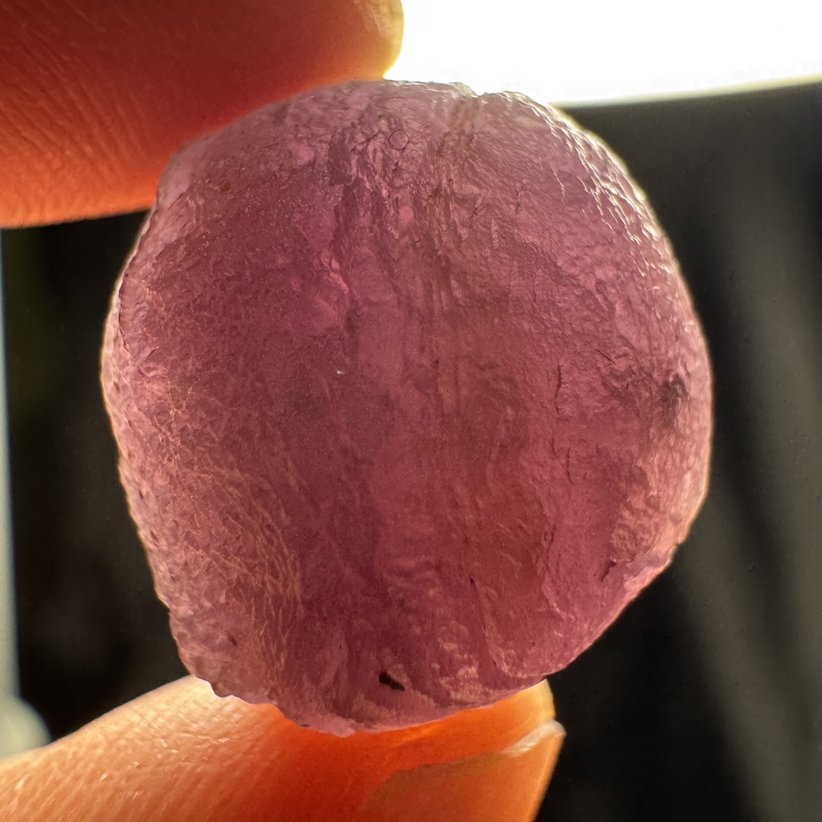 1.8cm/5.7g Raw Alxa Gobi Purple Vein Agate, Mongolia-5400