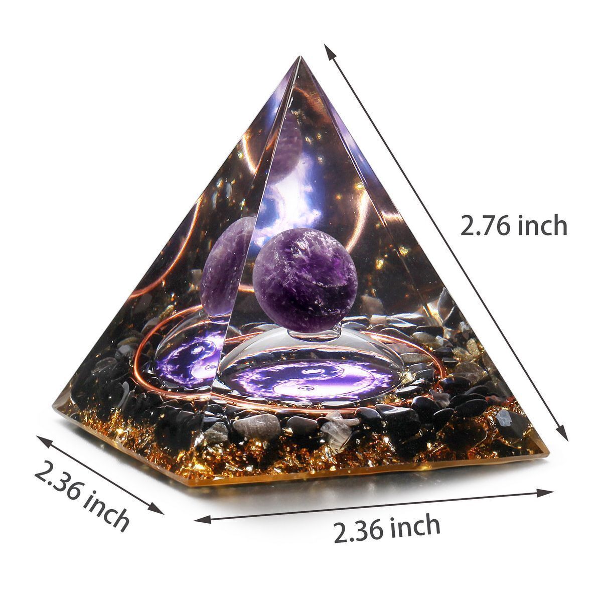 Orgone Pyramid Energy Generator Healing Meditation Orgonite Crystal Chakra Reiki