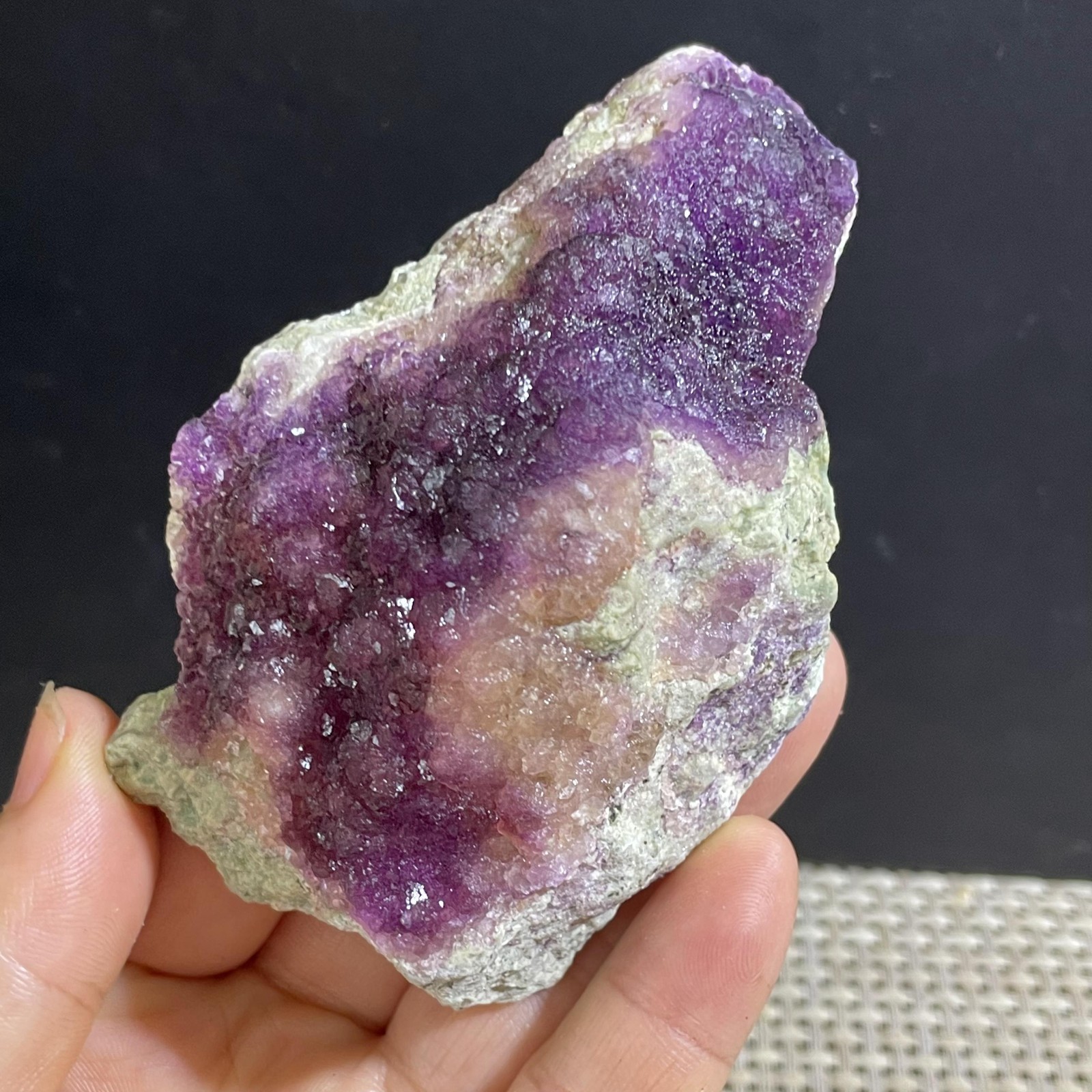 186g Deep Purple Fluorite Crystal Cluster Mineral Rough