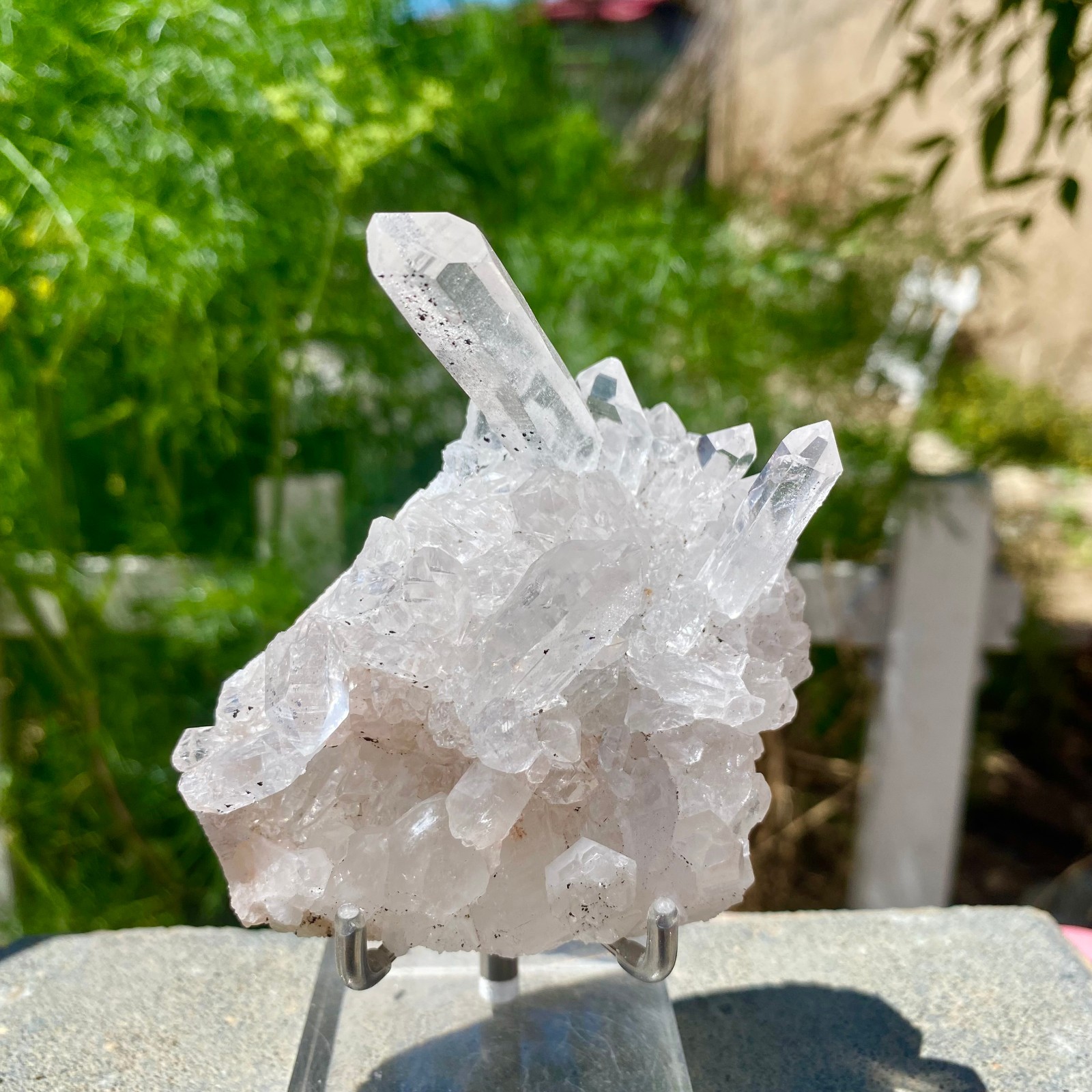 184G Clear White Crystal Quartz Cluster Energy Healing Specimen
