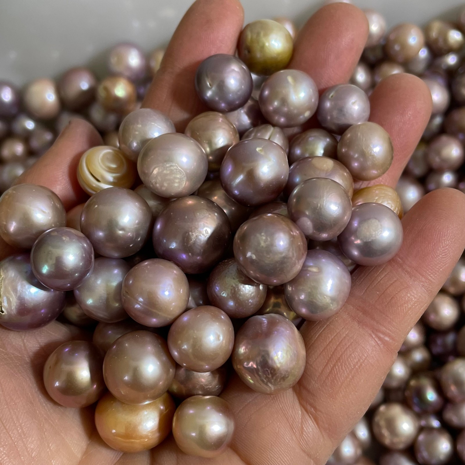 100g Genuine Large Baroque Freshwater Pearl Cultured Loose Bead Not Drilled