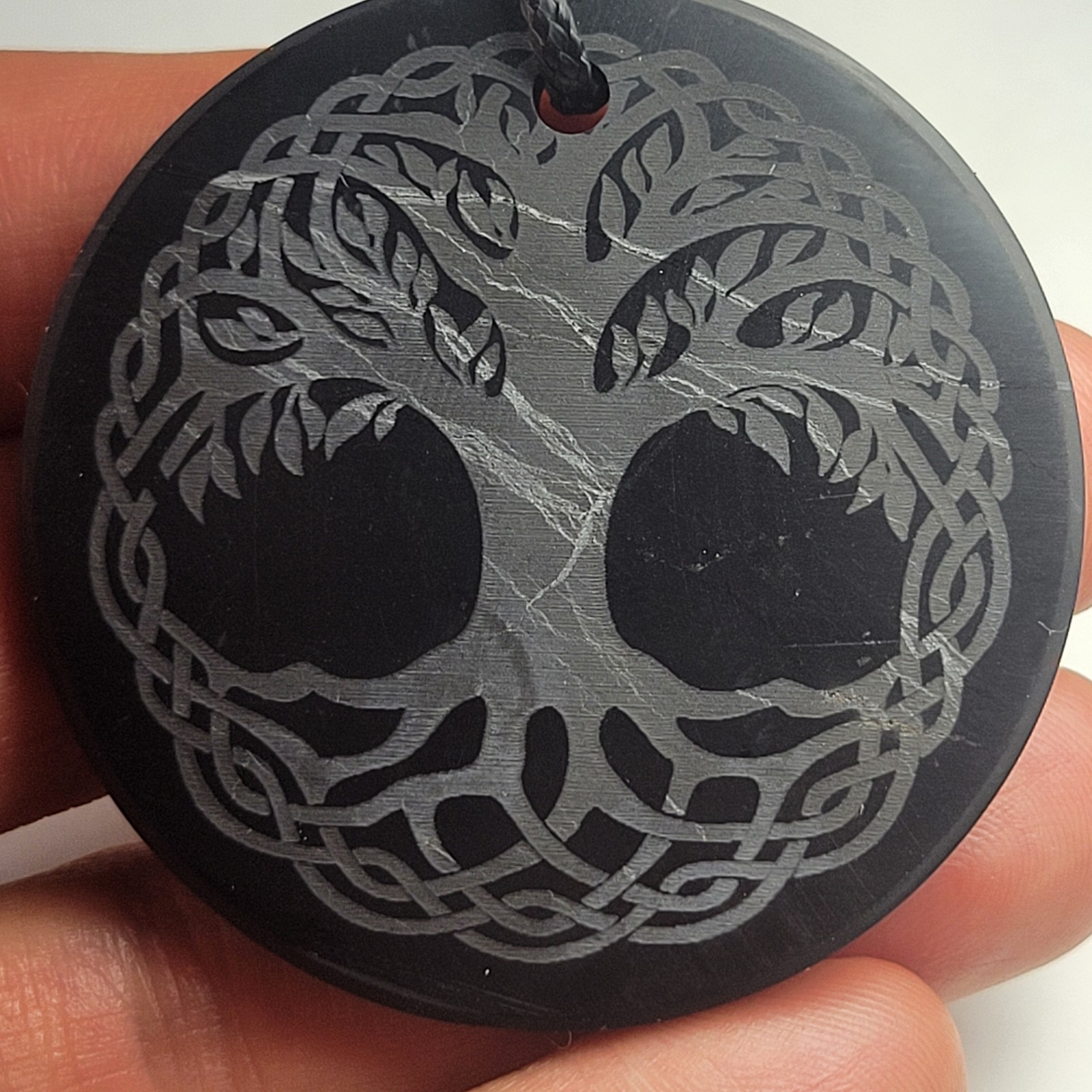 Shungite World Shungite Pendant Engraved Tree of Life – Celtic / 50 mm / 1.96″