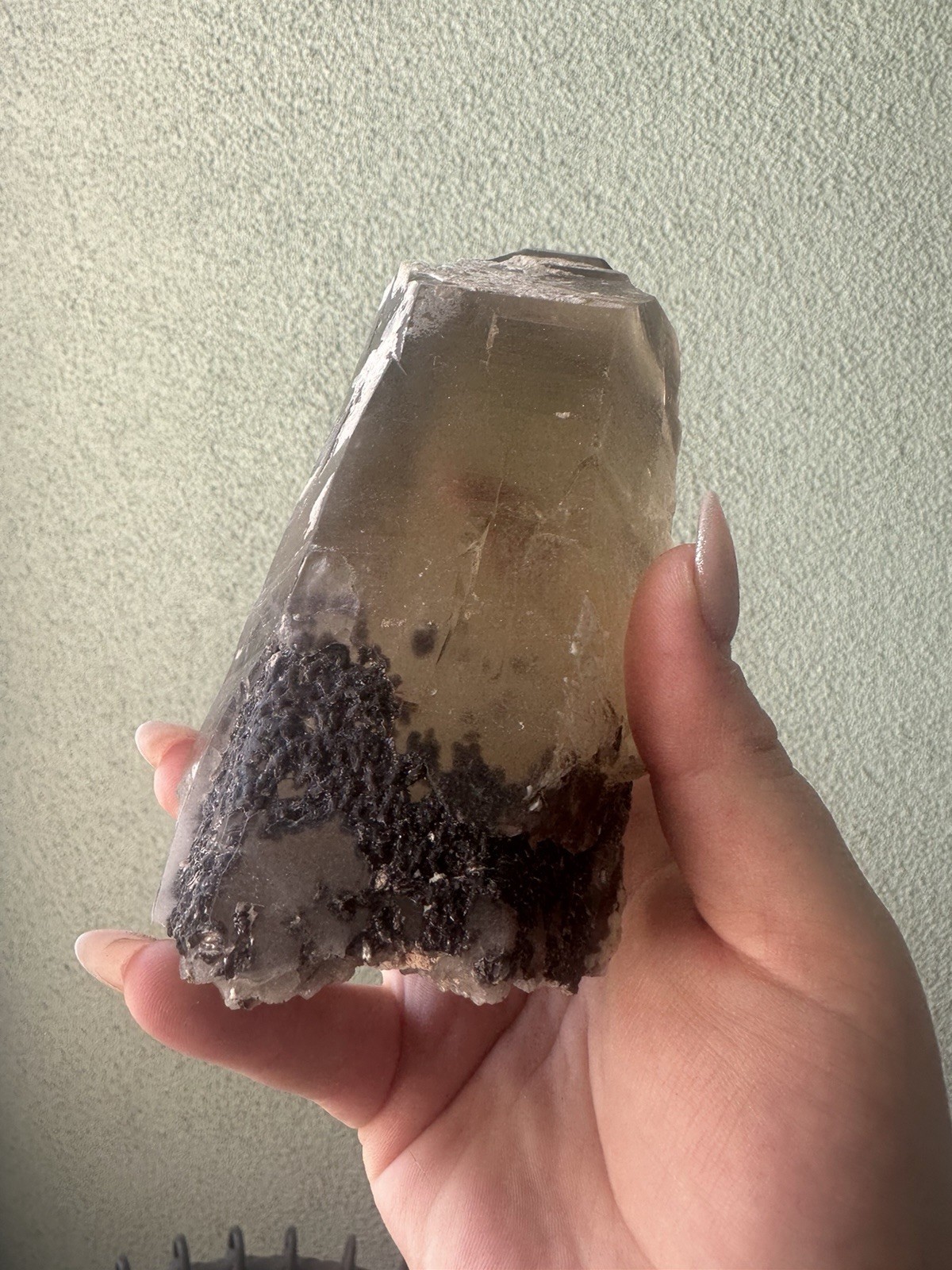 Citrine Lepidolite Natural Point Crystal