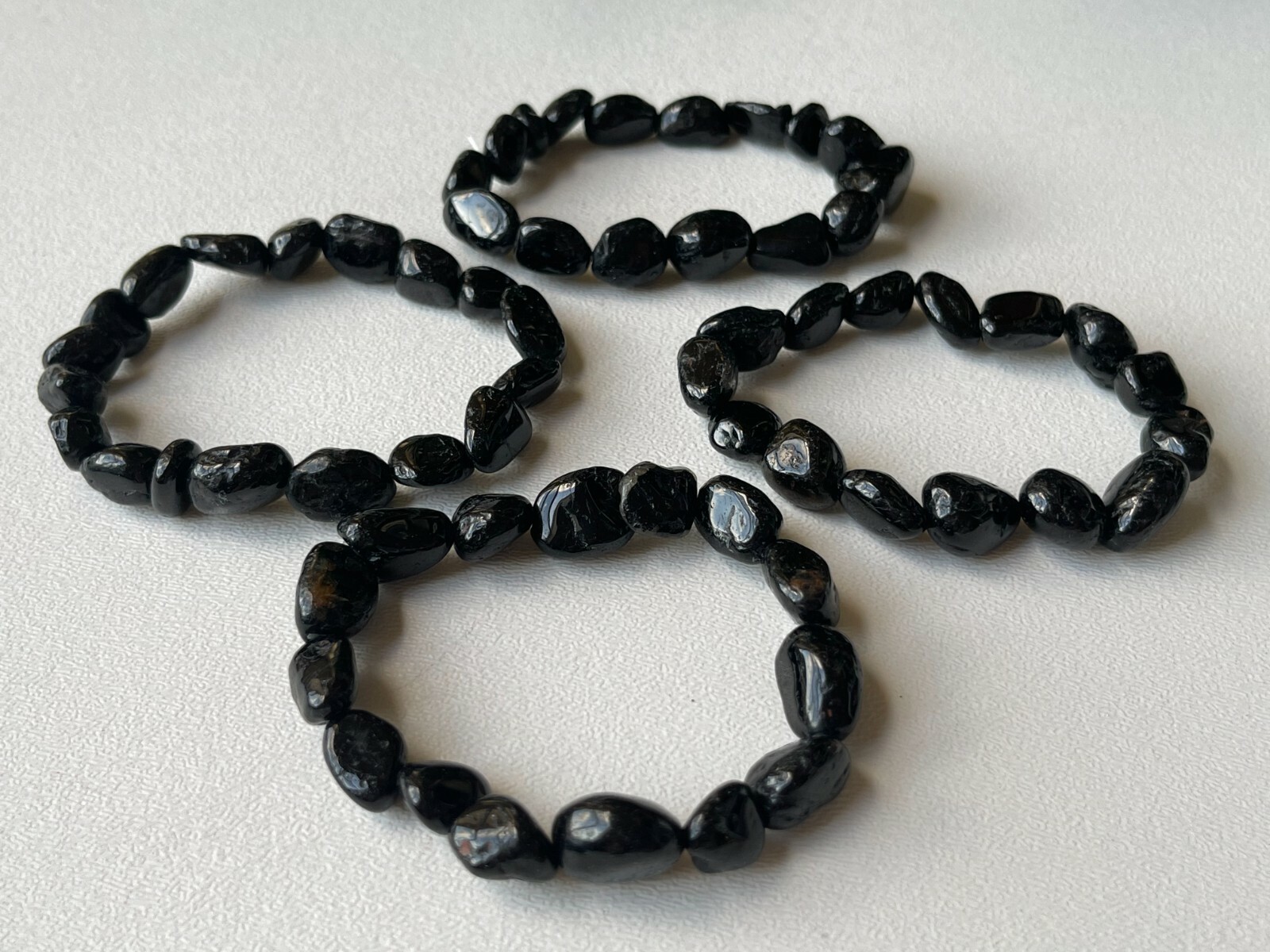 Black Tourmaline Nugget Bracelet, Genuine Black Tourmaline Bracelt,Wholesale Lot