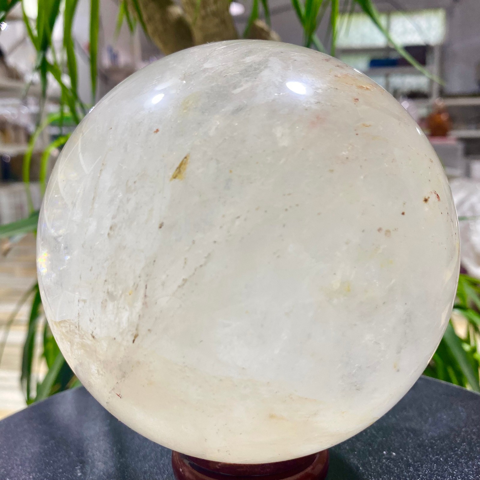 6.17LB white crystal transparent quartz crystal ball Reiki repair