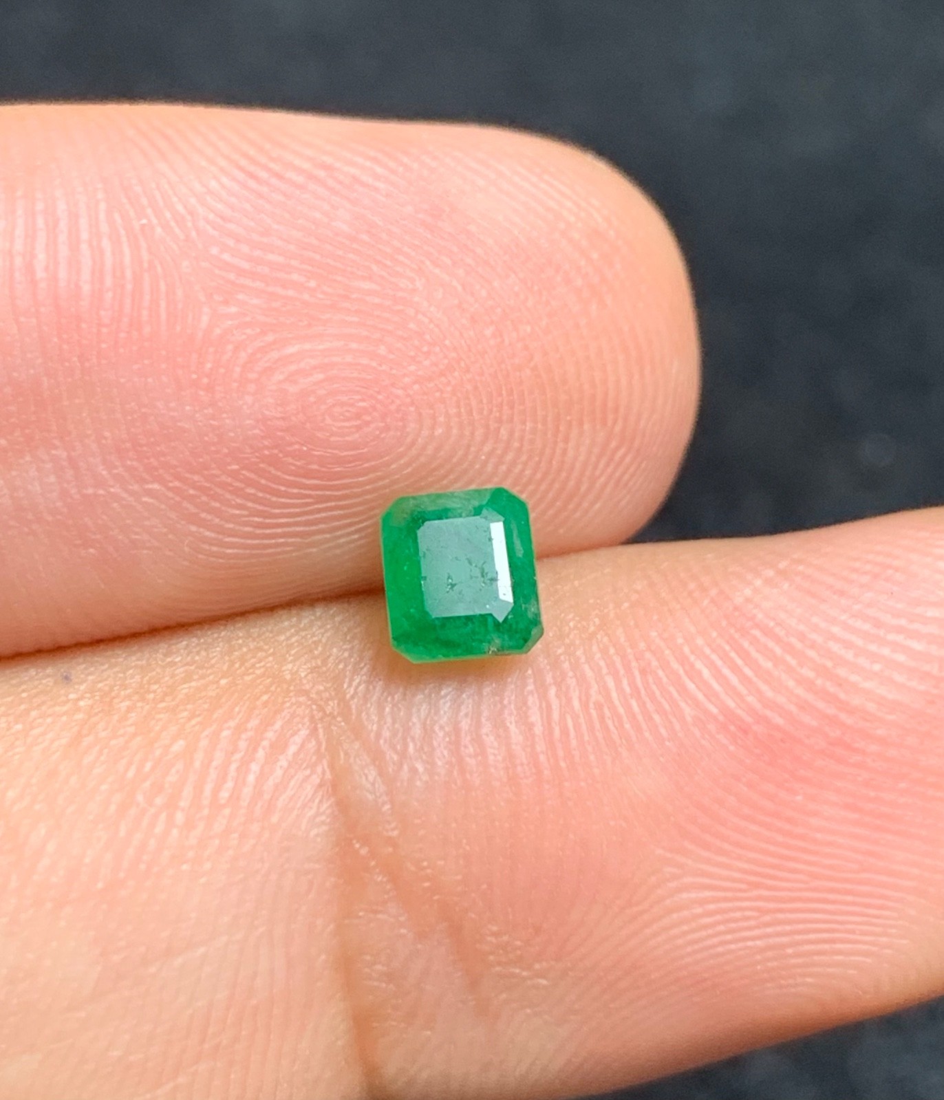 0.60 Ct Natural Faceted Emerald Loose Gemstone from Pakistan.