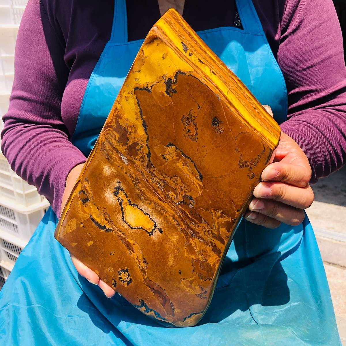 7.61 LB Natural Tiger Eye Polished Specimen Home Decor Raw Healing Stone 5359