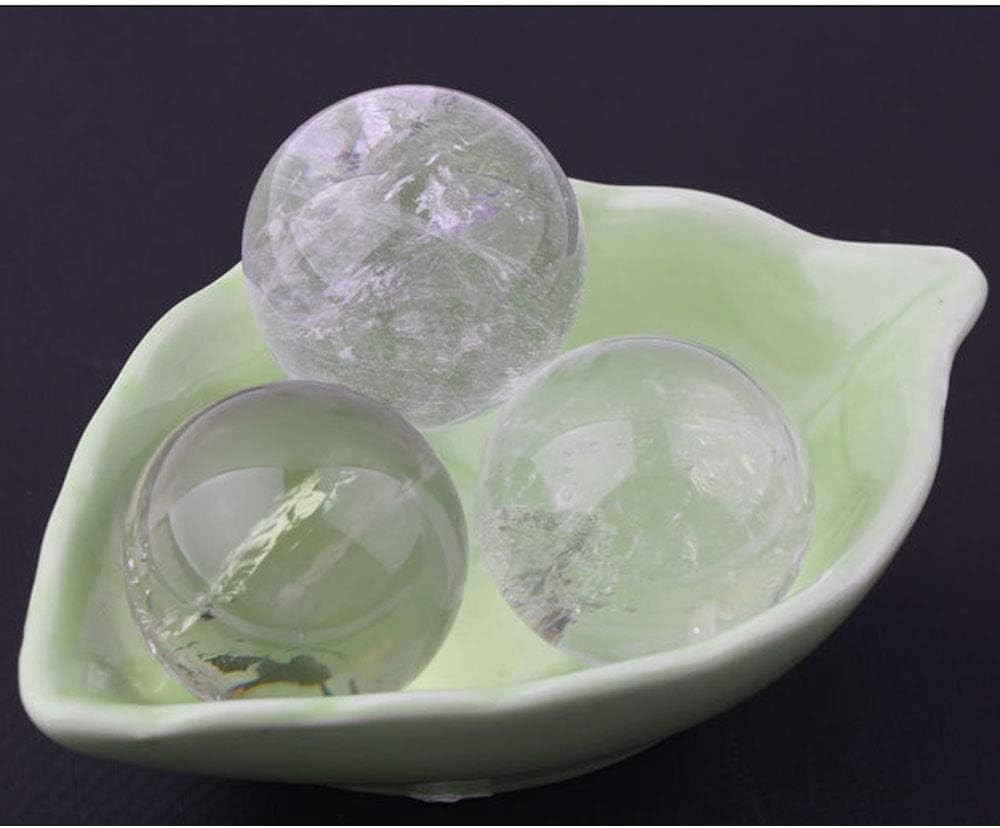 Wixine 1Pcs 35-40Mm Rare Clear Natural Rainbow Large Quartz Crystal Sphere Ball