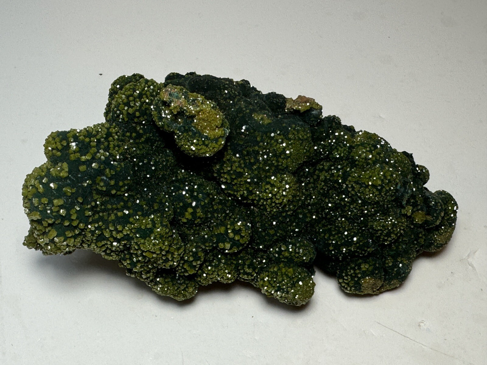 RARE Pyromorphite on Malachite Crystal – Rum Jungle Australia Mineral Specimen