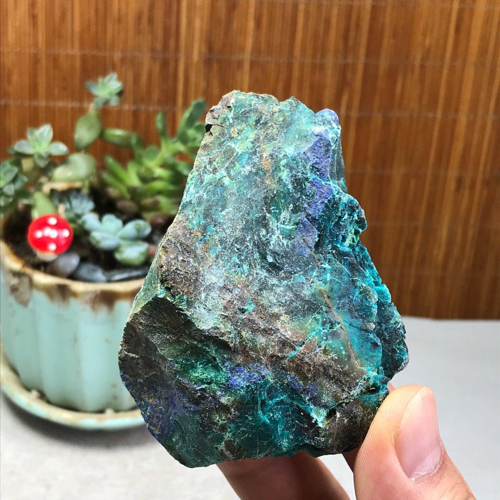 144g Natural Azurite/Malachite gemstone Rough original Crystal Specimen A5941