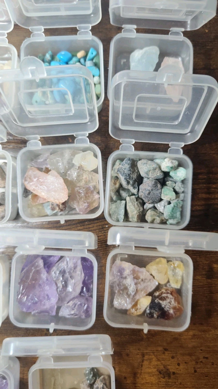 Huge Mixed Crystal & Gemstone Lot-Rough And Tumbled Specimens With Organizer
