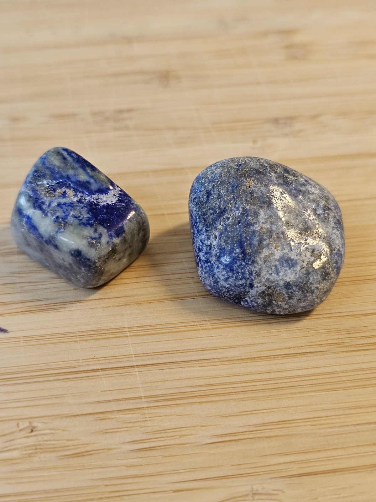 2pcs Lapis Lazuli – Tumbled and Polished – Healing Stone