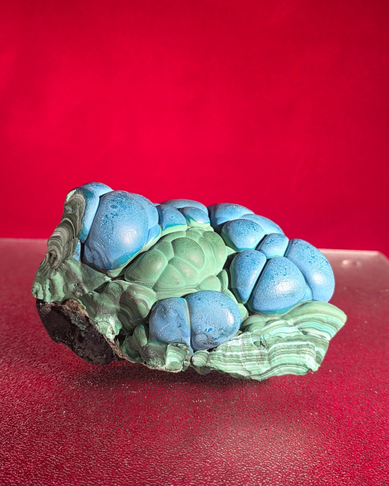 3.75LB Natural Chrysocolla/Malachite transparent cluster rough mineral sample