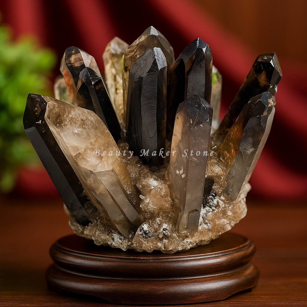2025 300G New Find Large Smoky Quartz Crystal Healing Cluster Rocks Specimens