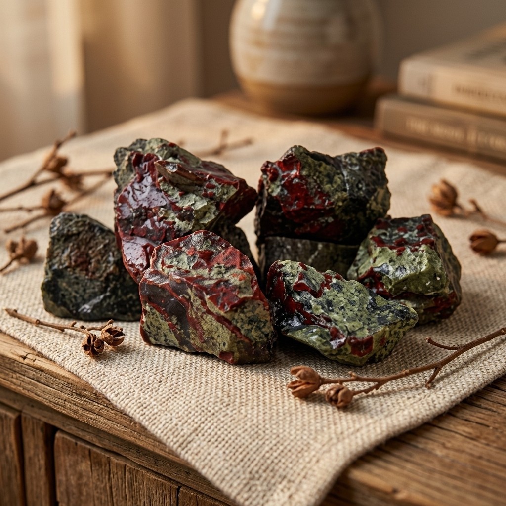 2PC Raw Natural Dragon Bloodstone Rough Stone Healing Crystal Specimen Decor