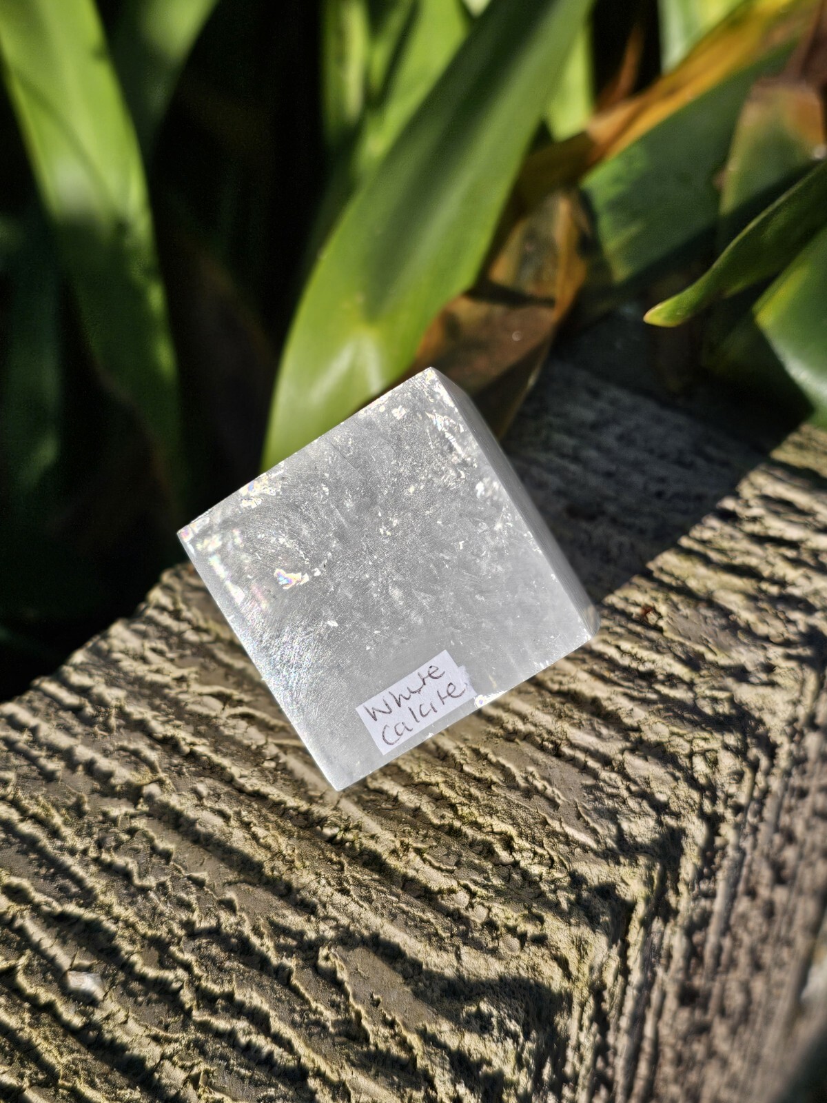 ✨️SALE✨️ White Calcite crystal Balance cube (2) Clear Clarity 4cm 174g