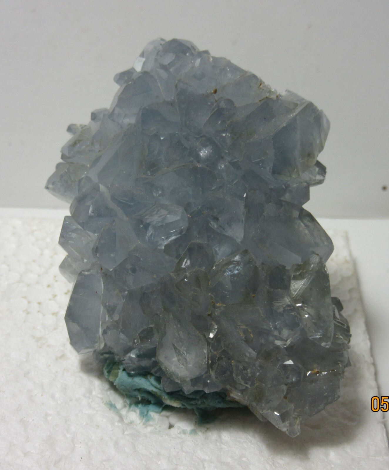 Blue Celestite Quartz Crystal Cluster2 1/8 Inch Collectible BCQMC-4.5s