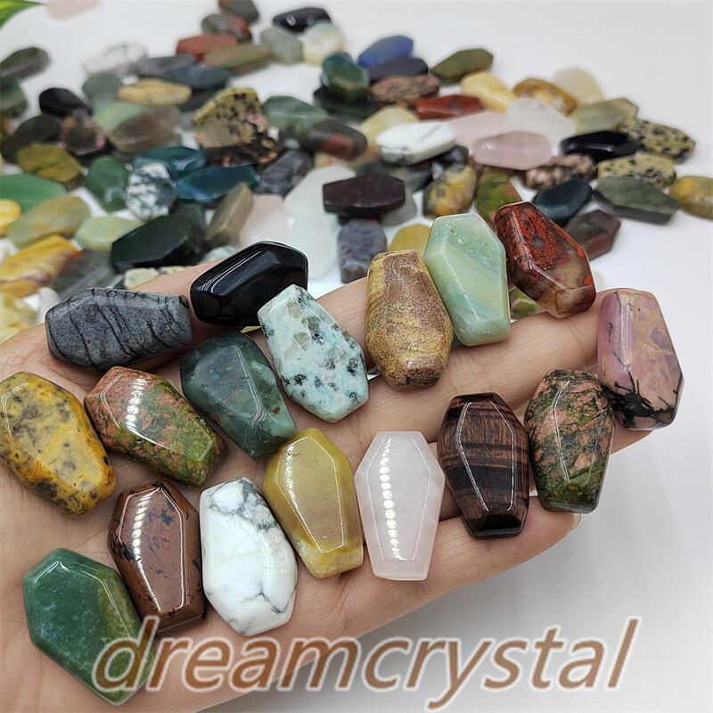 100pcs MIX Natural Crystal Coffin Quartz Crystal Skull Reiki Gift Wholesale