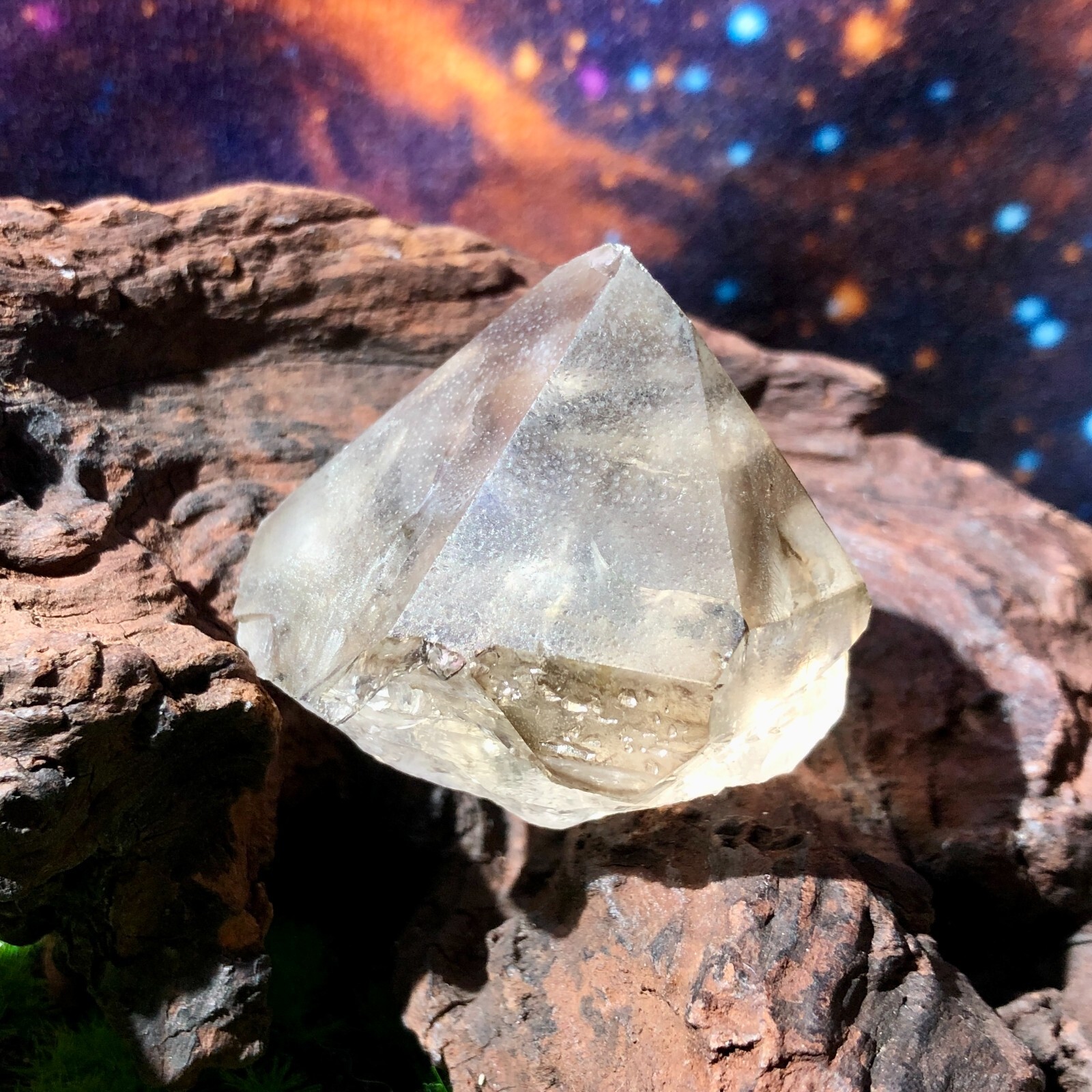 Brazil Elestial Quartz Skeletal Natural Raw Stone Healing Chakras 4.6×4.2cm 68g